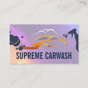 Auto-Wash-Logo   Sprühflasche Visitenkarte