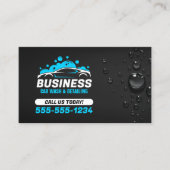 Auto Wash Mobile Detection Wassertropfen schwarz b Visitenkarte (Vorderseite)