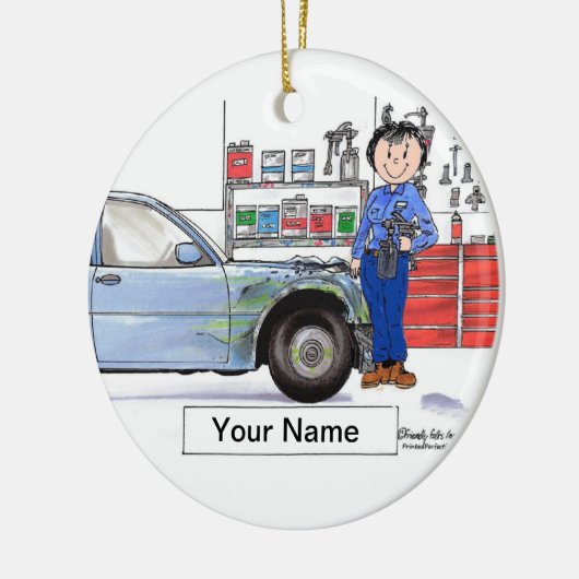 Auto - weiblich keramik ornament (Links)