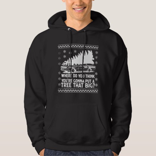 Auto-Weihnachtsbaum Hoodie (Vorderseite)