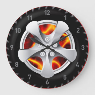 Auto Wheel 1 Wall-Uhr Optionen Große Wanduhr