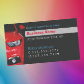 Auto Window Tinting, Red Car, Generieren von QR Co Visitenkarte