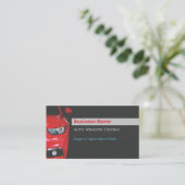 Auto Window Tinting, Red Sports Car, QR Code Visitenkarte (Stehend Vorderseite)