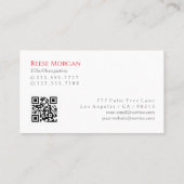 Auto Window Tinting, Red Sports Car, QR Code Visitenkarte (Rückseite)