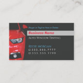 Auto Window Tinting, Red Sports Car, QR Code, Vs 2 Visitenkarte (Vorderseite)