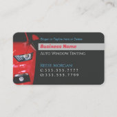 Auto Window Tinting, Red Sports Car, QR Code, Vs 2 Visitenkarte (Vorderseite)
