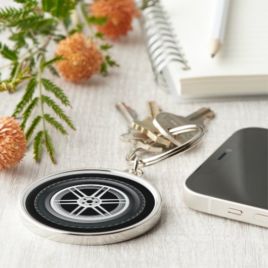 Auto-Winter-Reifen u. Rad-Schlüsselanhänger Schlüsselanhänger (Seite)