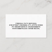 Auto | Wirtschaftsfahrzeug Visitenkarte (Rückseite)