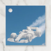 Auto-Wolken-Quadrat-Tag de Geschenkanhänger (Vorderseite)