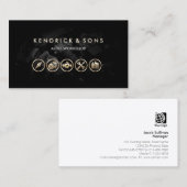 Auto Workshop Mechanische Reparatur Auto Gold Icon Visitenkarte (Vorne/Hinten)