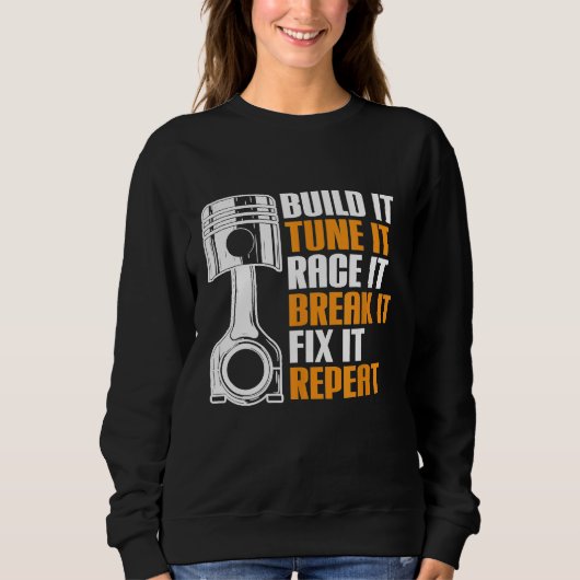 Auto Workshop Race Car Mechanic Build It Tuning IT Sweatshirt (Vorderseite)