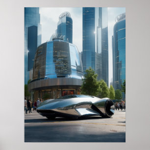 Auto Wow! Futuristisches Auto Poster