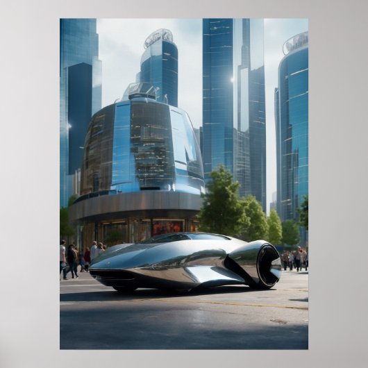 Auto Wow! Futuristisches Auto Poster (Vorne)