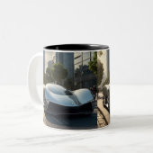 Auto Wow! Künftiges Auto 03 Zweifarbige Tasse (Vorderseite Links)