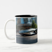 Auto Wow! Zukunftswagen Zweifarbige Tasse (Links)