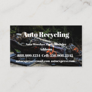 Auto Wrecker, Teile recyceln Schwarz Classic kunde Visitenkarte