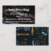 Auto Wrecker, Teile recyceln Schwarz Classic kunde Visitenkarte (Vorne/Hinten)