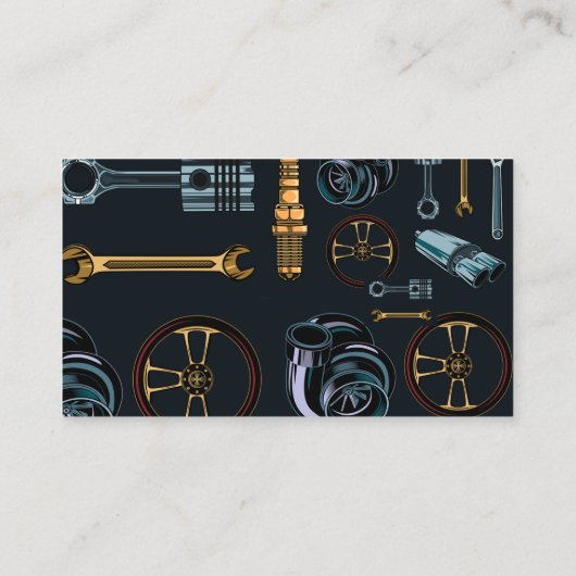 Auto Wrecker, Teile recyceln Schwarz Classic kunde Visitenkarte (Rückseite)