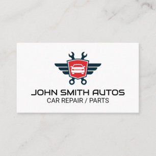 Auto Wrenches Logo Auto-Reparatur / Teile Visitenkarte