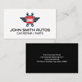 Auto Wrenches Logo | Reparatur von Kraftfahrzeugen Visitenkarte (Vorne/Hinten)