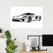 Auto zeichnend II Poster (Heimbüro)