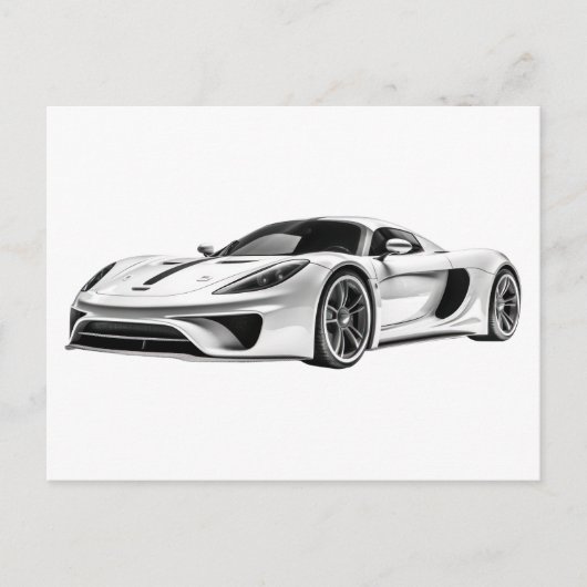 Auto zeichnend II Postkarte (Vorderseite)