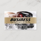 Auto zum Abwasch von Kraftfahrzeugen mit Goldstrei Visitenkarte (Vorderseite)