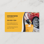 Auto zum Abwasch von Kraftfahrzeugen zur Reinigung Visitenkarte (Rückseite)