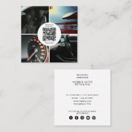 Auto zur Reinigung Auto Reparatur QR-Kodex Soziale Quadratische Visitenkarte