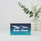 Auto zur Reinigung von Kraftfahrzeugen im Detail Visitenkarte (Stehend Vorderseite)