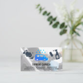 Autoabfall und Detailinformationen | Carwash-Logo Visitenkarte (Stehend Vorderseite)