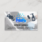 Autoabfall und Detailinformationen | Carwash-Logo Visitenkarte (Vorderseite)
