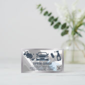 Autoabfall und Detailinformationen | Innenreiniger Visitenkarte (Stehend Vorderseite)