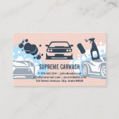 Autoabfall und Detailinformationen | Seifenblasen Visitenkarte (Vorderseite)