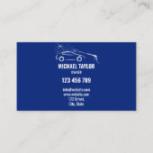 Autoabwasch-Service-Druck Auto im Detail Visitenkarte (Rückseite)