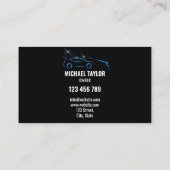 Autoabwasch-Service-Druck Auto im Detail Visitenkarte (Rückseite)