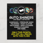 Autoangaben zum Automobillogo Flyer (Vorne)