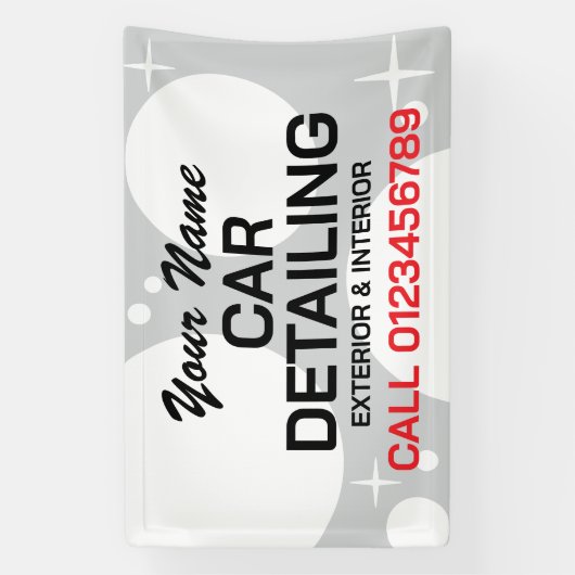 Autoangaben zur Werbung für Auto-Waschunternehmen Banner (Vertikal)