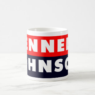 Autoaufkleber 1960 Kennedys Johnson Kaffeetasse