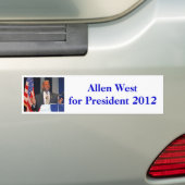 Autoaufkleber, Allen West für Präsidenten 2012 Autoaufkleber (Auf Auto)