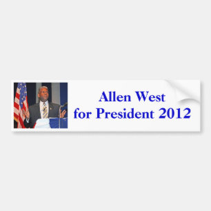 Autoaufkleber, Allen West für Präsidenten 2012 Autoaufkleber