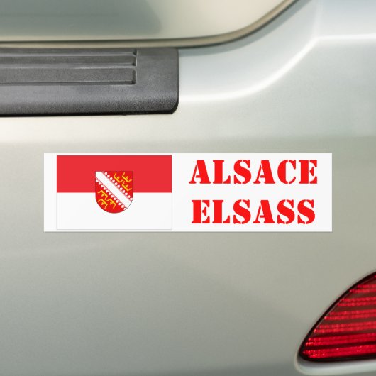 Autoaufkleber Alsace Rot ùn Wiss (Auf Auto)