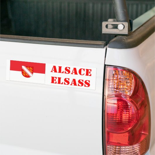 Autoaufkleber Alsace Rot ùn Wiss (Auf Lkw)