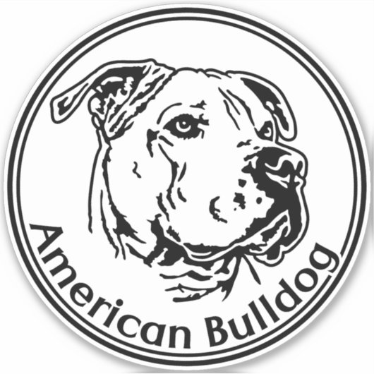 Autoaufkleber American Bulldog Aufkleber (Vorderseite)