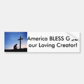 Autoaufkleber, Amerika segnen Gott unser Schöpfer Autoaufkleber (Vorne)