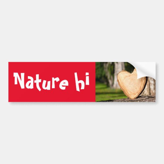 Autoaufkleber aus Holz (Vorne)