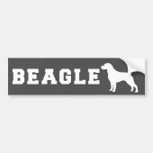 Autoaufkleber-Beagle - Grau Autoaufkleber (Vorne)