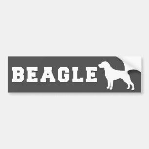 Autoaufkleber-Beagle - Grau Autoaufkleber