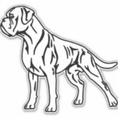 Autoaufkleber Boxer stehend Aufkleber (Vorderseite)