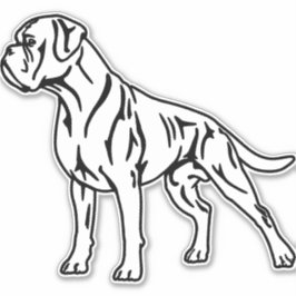 Autoaufkleber Boxer stehend Aufkleber
